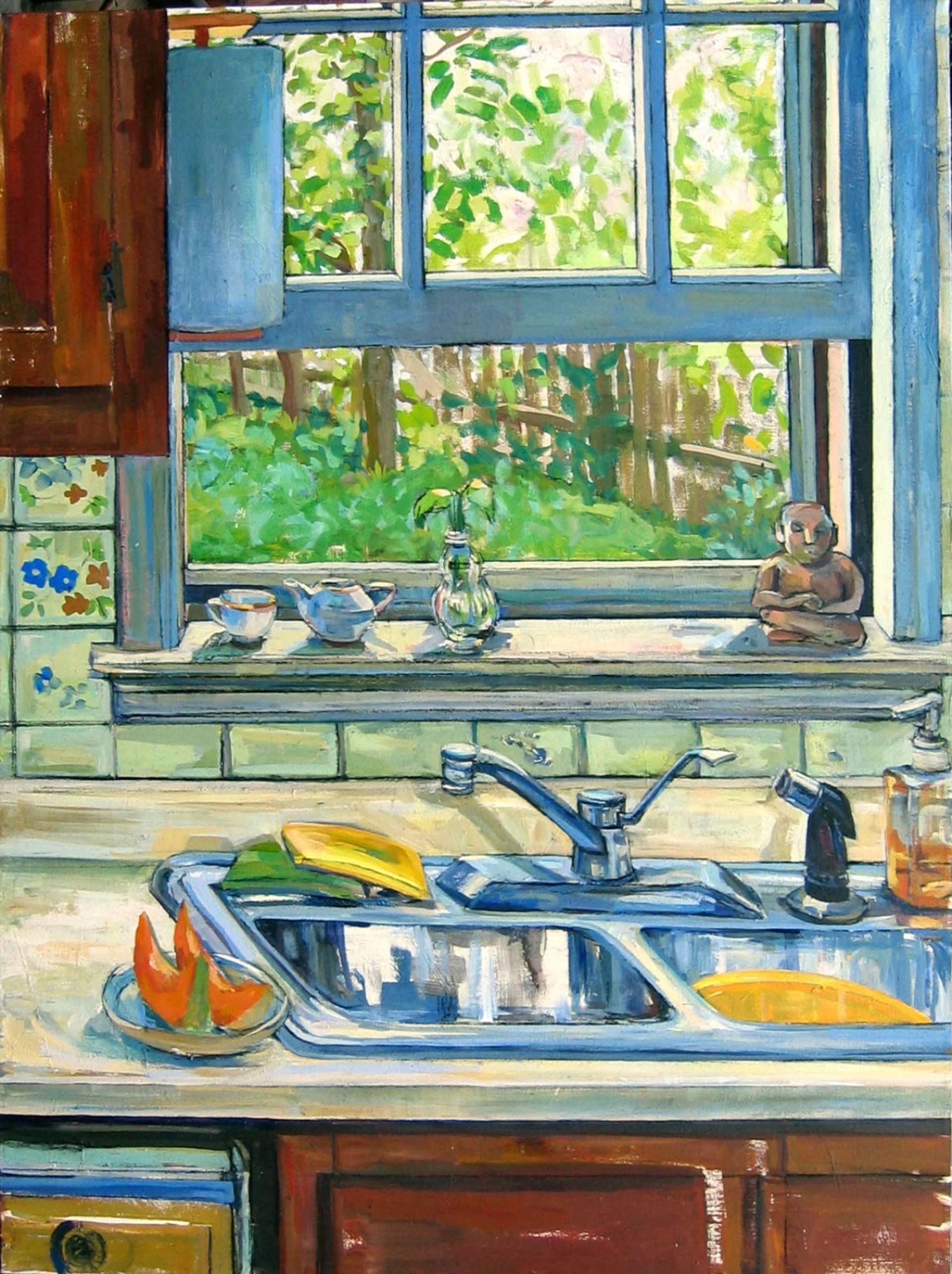 Green Kitchen Painting by Alissa Siegal | Saatchi Art
