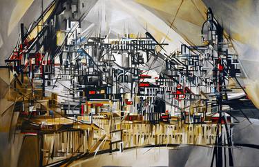 Original Abstract Expressionism Architecture Paintings by Raquel Martins