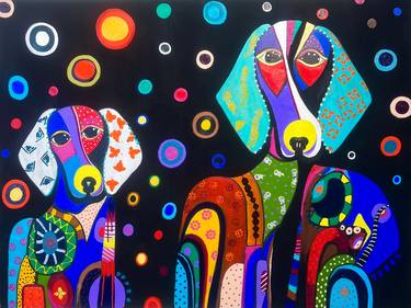 Original Abstract Expressionism Abstract Painting by Kathy Linden