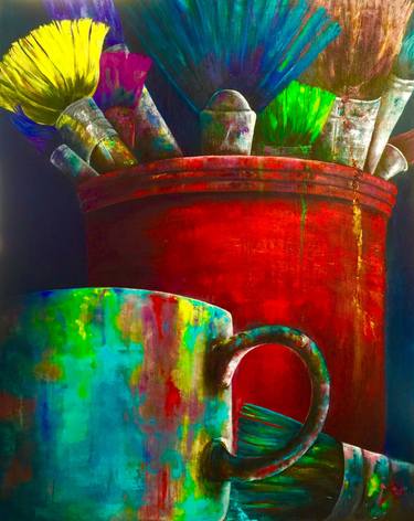Original Expressionism Still Life Paintings by Kathy Linden