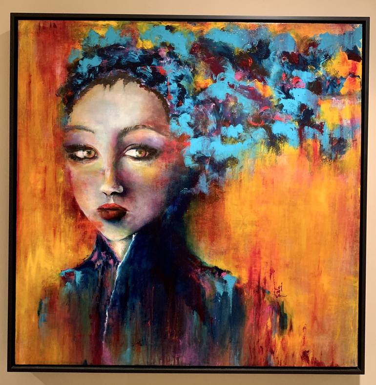 Original Abstract Expressionism Women Painting by Kathy Linden