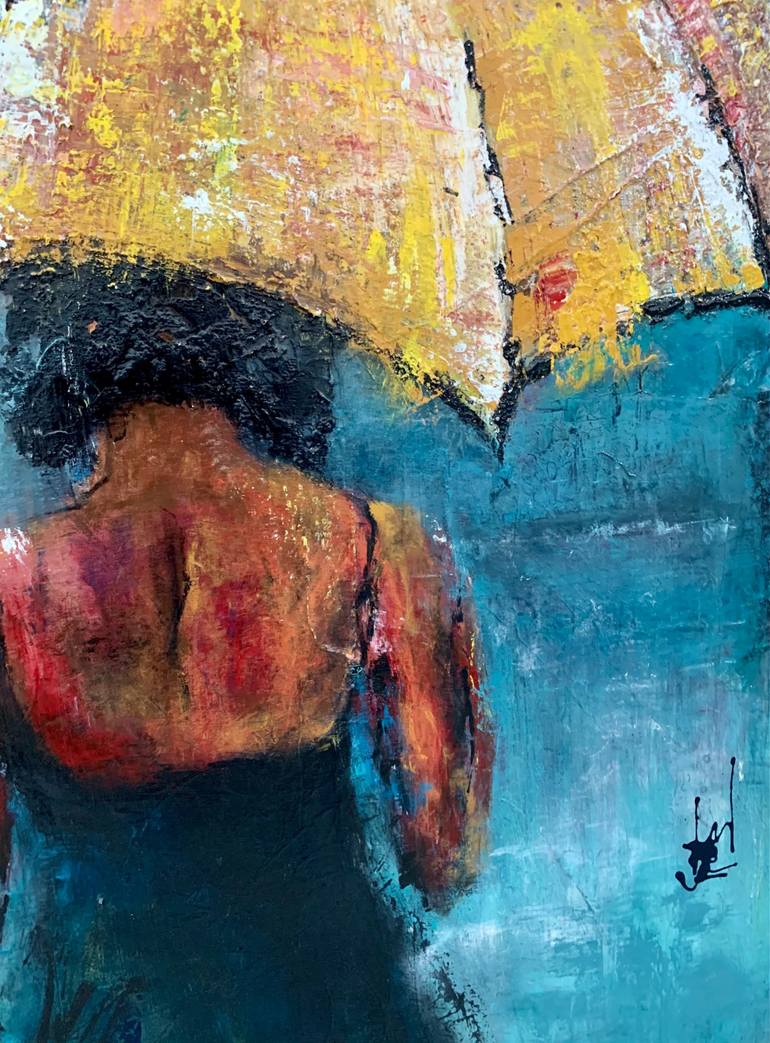 Original Abstract Expressionism Women Painting by Kathy Linden