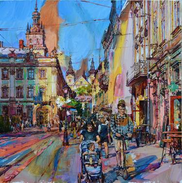 Original Figurative Architecture Paintings by Andrii Kutsachenko