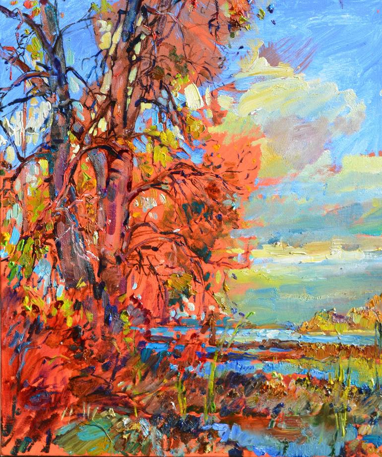 Print of Expressionism Landscape Paintings by Andrii Kutsachenko