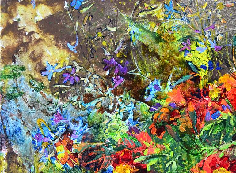 Original Abstract Floral Painting by Andrii Kutsachenko