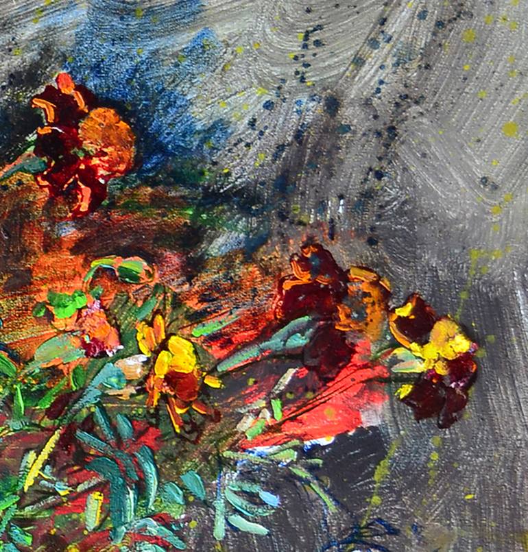 Original Abstract Floral Painting by Andrii Kutsachenko