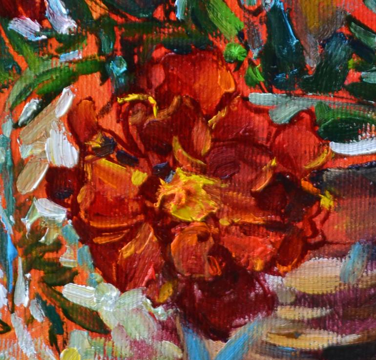 Original Fauvism Floral Painting by Andrii Kutsachenko