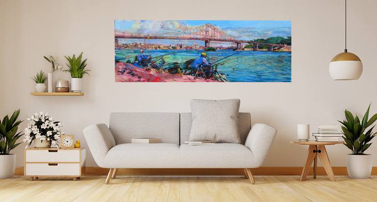 Original Fauvism Cities Painting by Andrii Kutsachenko