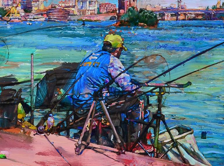 Original Fauvism Cities Painting by Andrii Kutsachenko