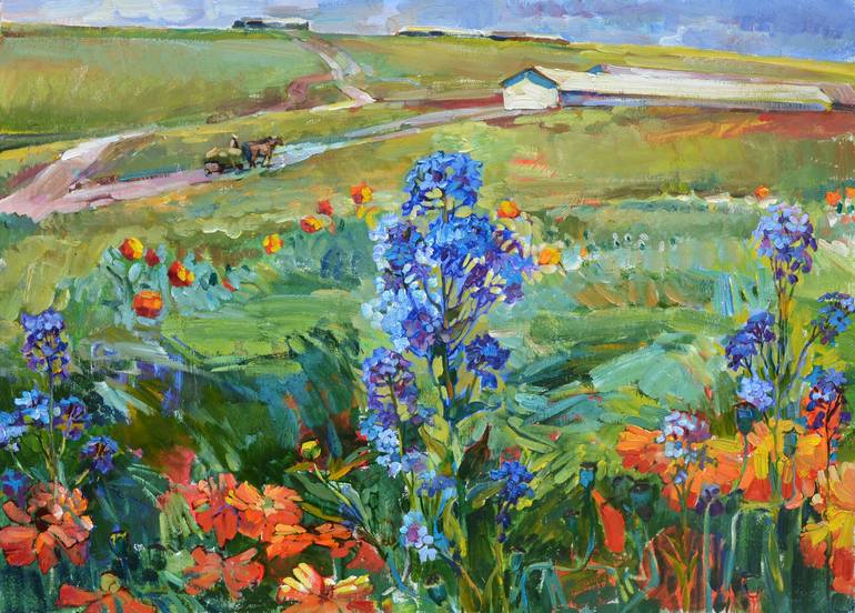 Print of Fauvism Landscape Paintings by Andrii Kutsachenko