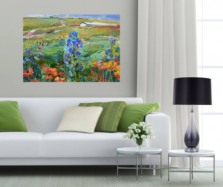 Original Fauvism Landscape Painting by Andrii Kutsachenko