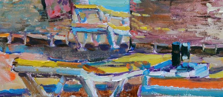 Original Contemporary Beach Painting by Andrii Kutsachenko