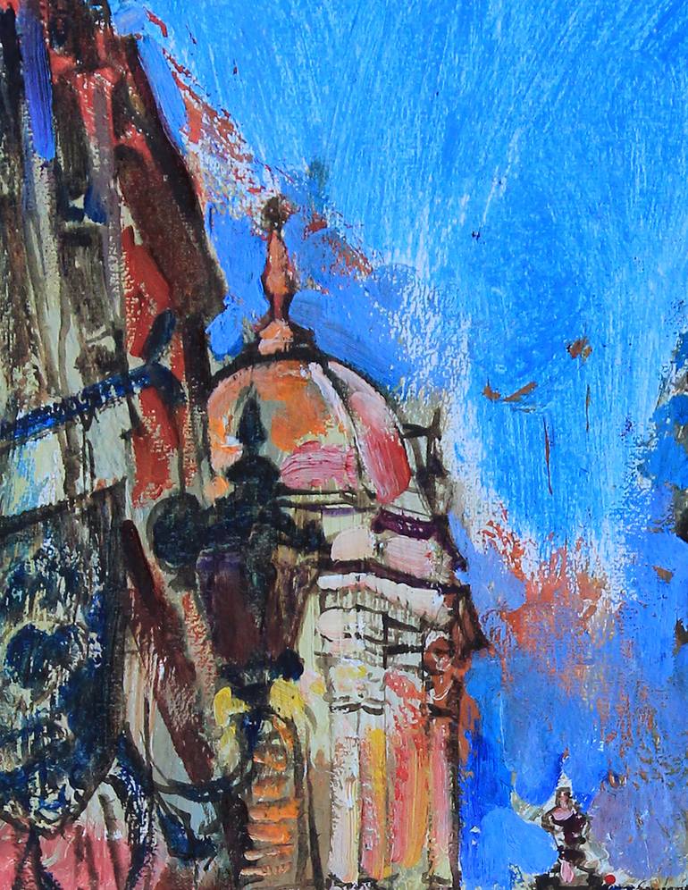 Original Fauvism Cities Painting by Andrii Kutsachenko