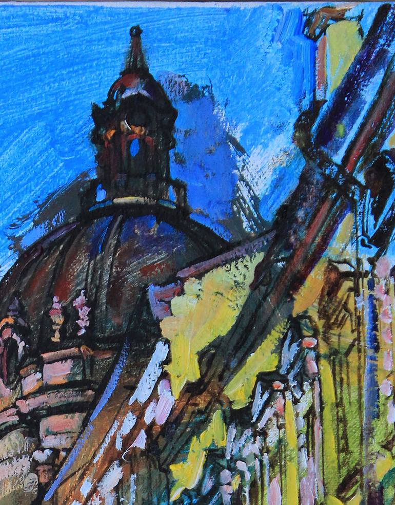 Original Fauvism Cities Painting by Andrii Kutsachenko
