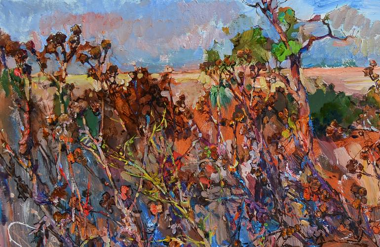 Original Abstract Floral Painting by Andrii Kutsachenko