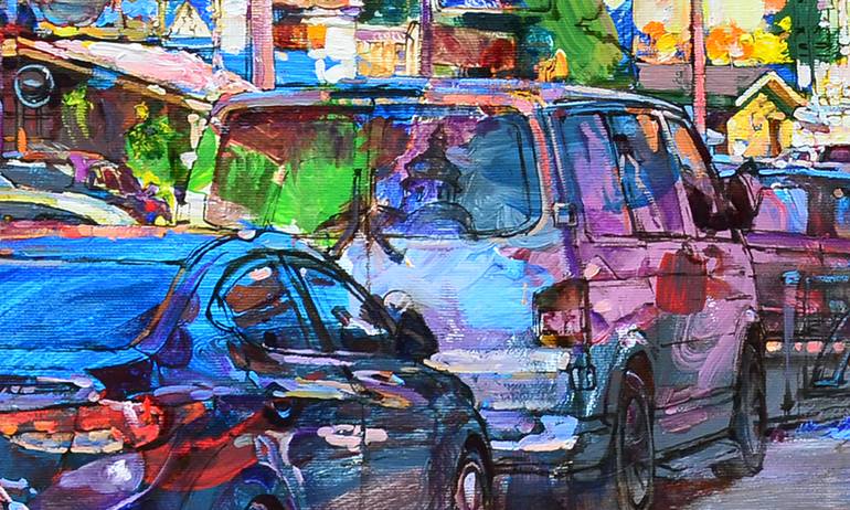 Original Abstract Cities Painting by Andrii Kutsachenko