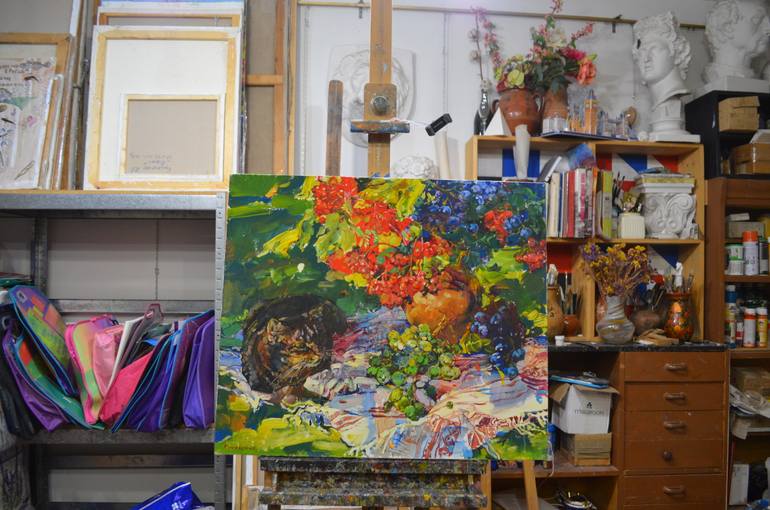 Original Expressionism Animal Painting by Andrii Kutsachenko