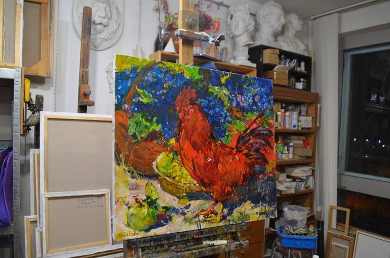 Original Fauvism Animal Painting by Andrii Kutsachenko