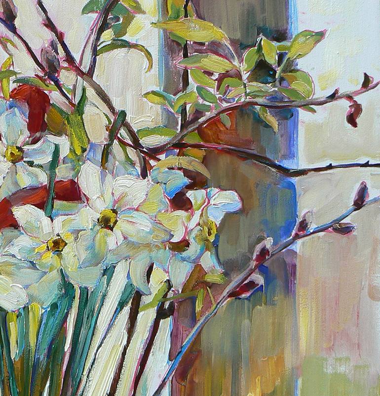 Original Impressionism Floral Painting by Andrii Kutsachenko