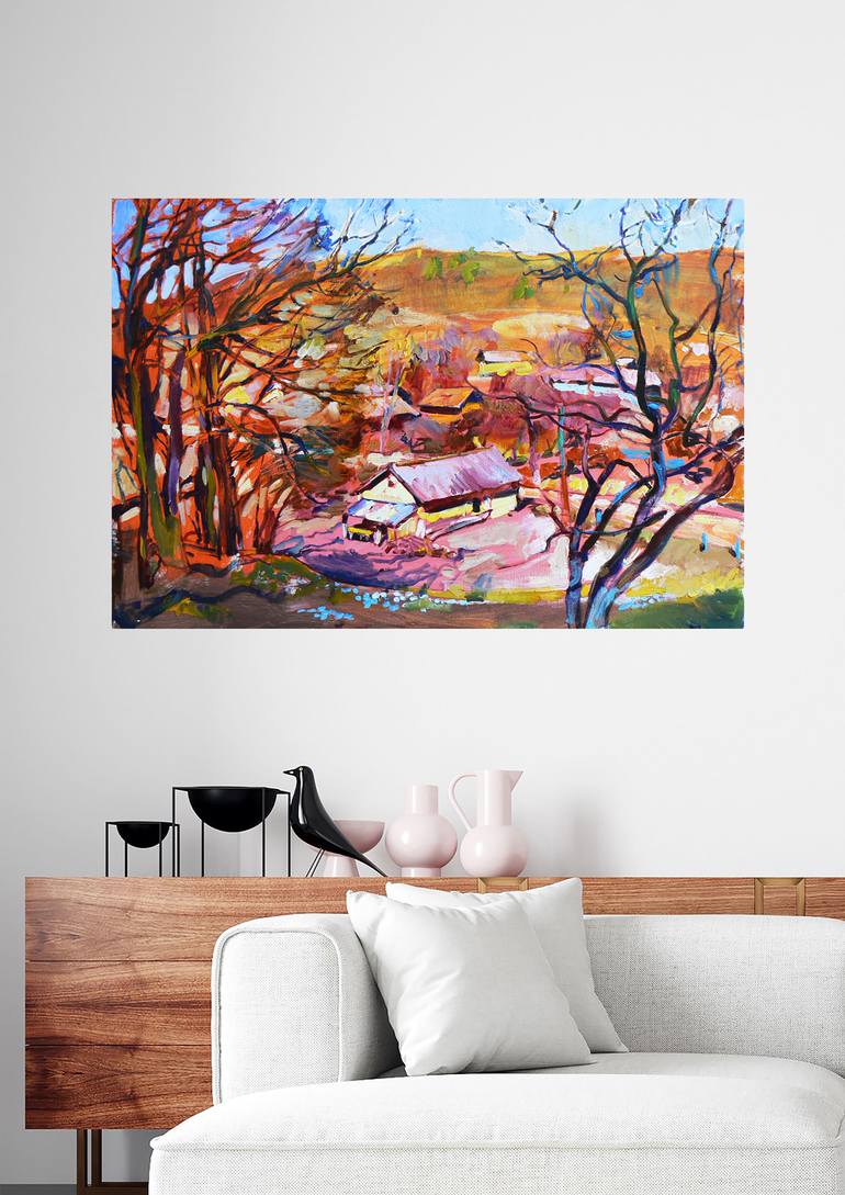 Original Fauvism Landscape Painting by Andrii Kutsachenko