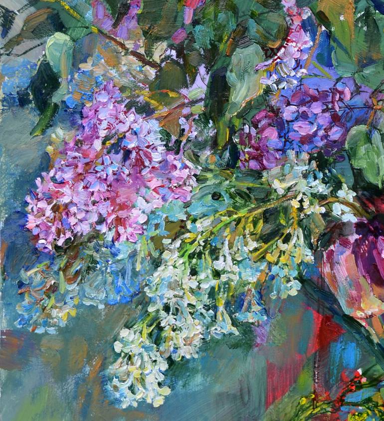 Original Abstract Floral Painting by Andrii Kutsachenko