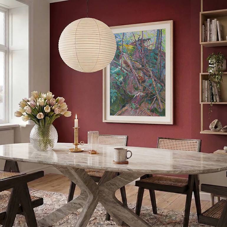 Original Abstract Floral Painting by Andrii Kutsachenko