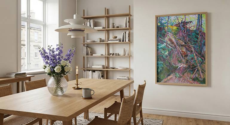 Original Abstract Floral Painting by Andrii Kutsachenko