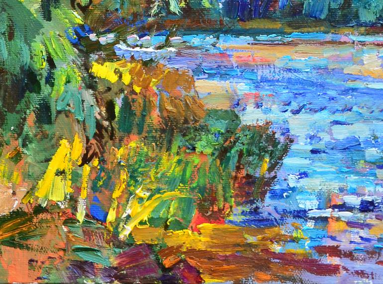 Original Fauvism Beach Painting by Andrii Kutsachenko