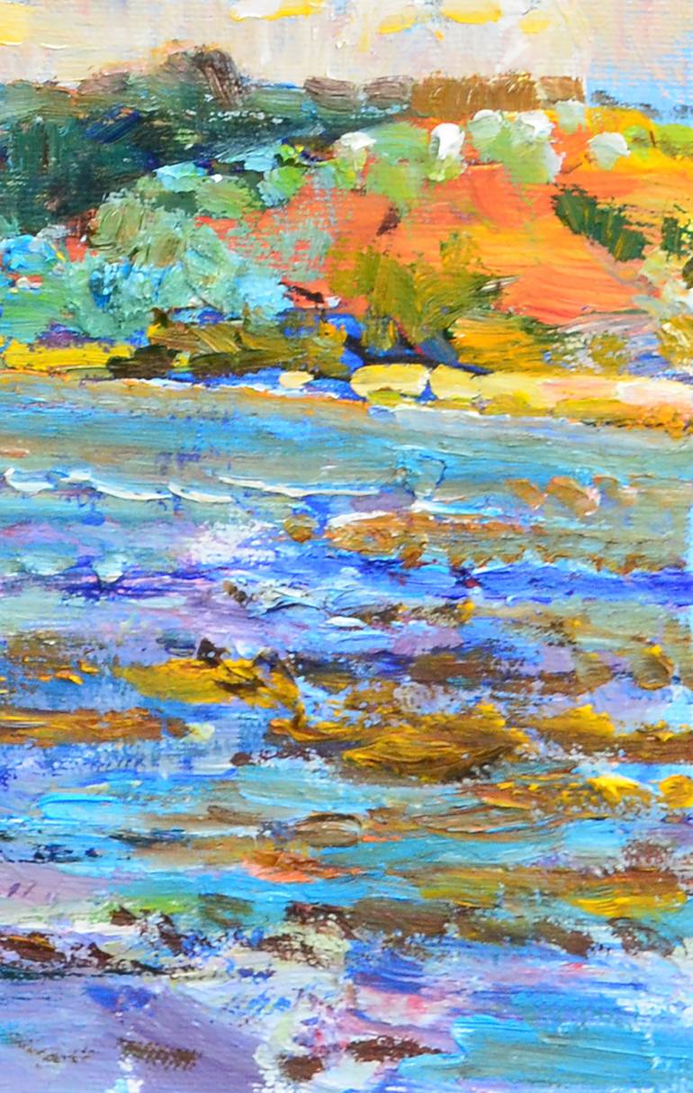 Original Fauvism Beach Painting by Andrii Kutsachenko