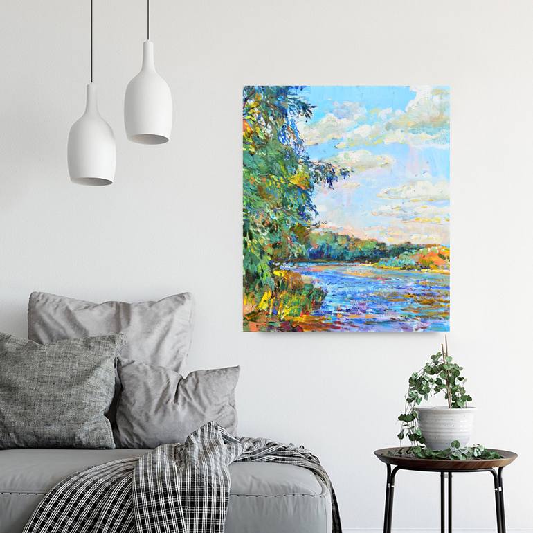 Original Fauvism Beach Painting by Andrii Kutsachenko