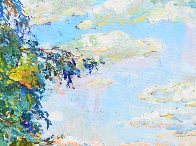 Original Fauvism Beach Painting by Andrii Kutsachenko