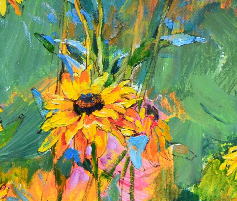 Original Abstract Botanic Painting by Andrii Kutsachenko