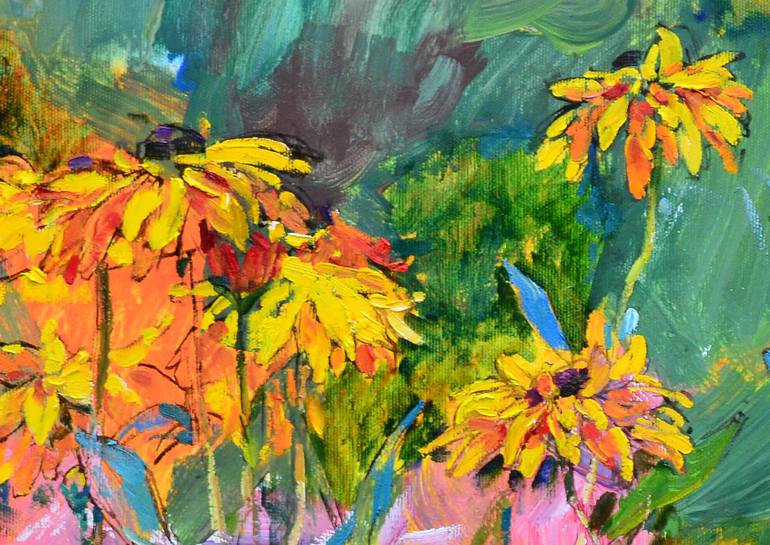 Original Abstract Botanic Painting by Andrii Kutsachenko