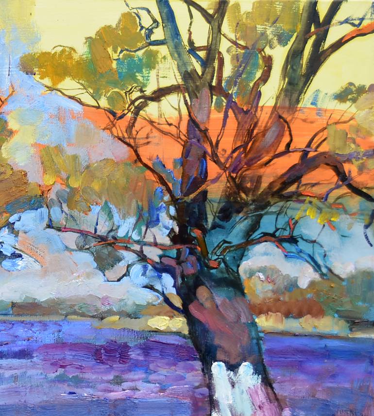 Original Abstract Nature Painting by Andrii Kutsachenko
