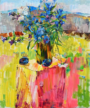Original Abstract Expressionism Floral Paintings by Andrii Kutsachenko