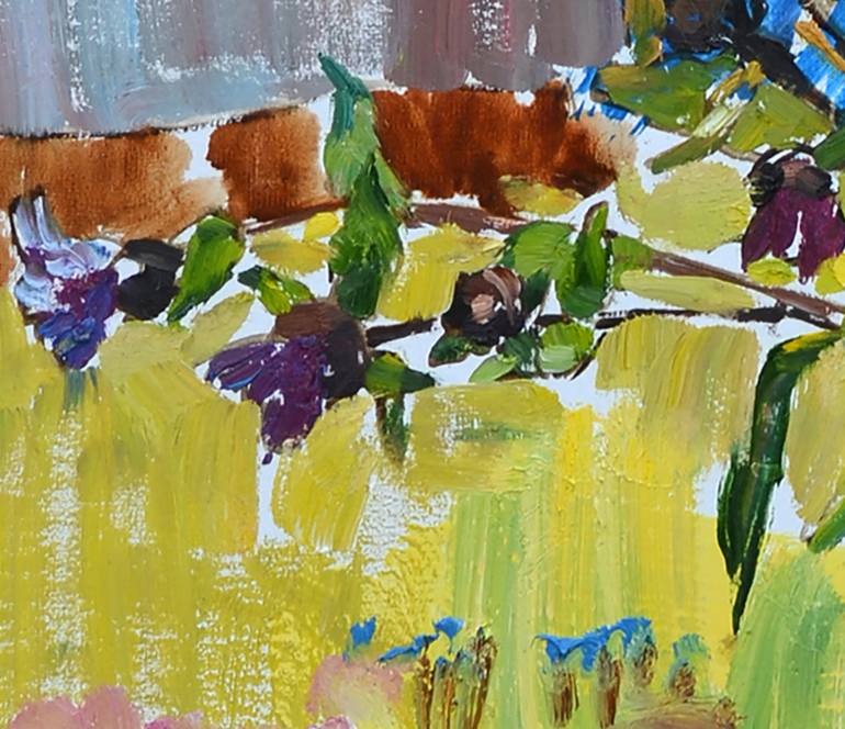 Original Abstract Expressionism Floral Painting by Andrii Kutsachenko