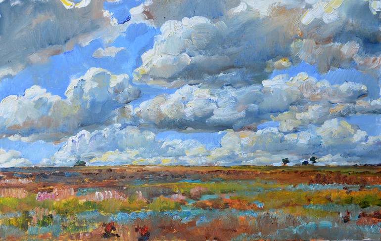 Cloudy Sky Painting By Andrii Kutsachenko Saatchi Art
