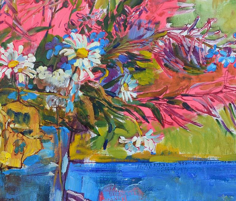 Original Abstract Floral Painting by Andrii Kutsachenko