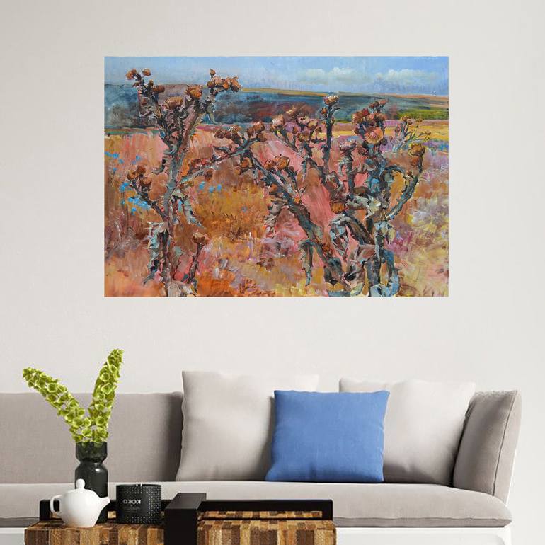 Original Abstract Floral Painting by Andrii Kutsachenko