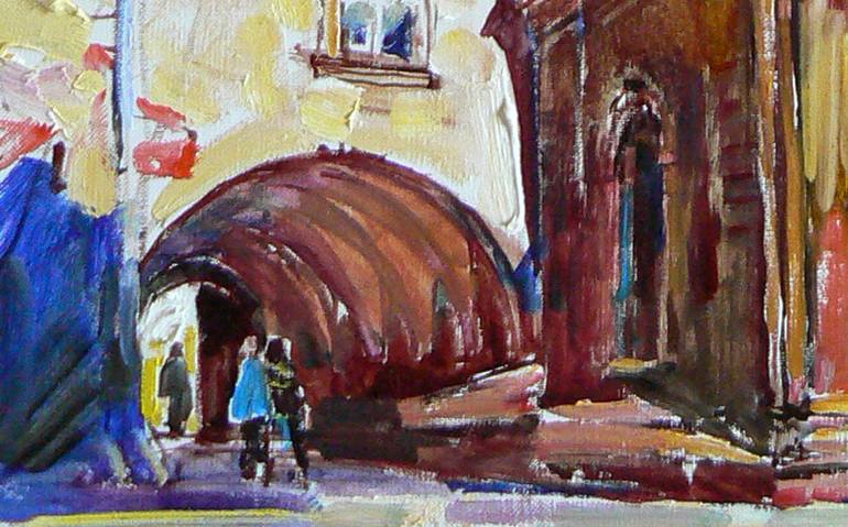 Original Abstract Architecture Painting by Andrii Kutsachenko