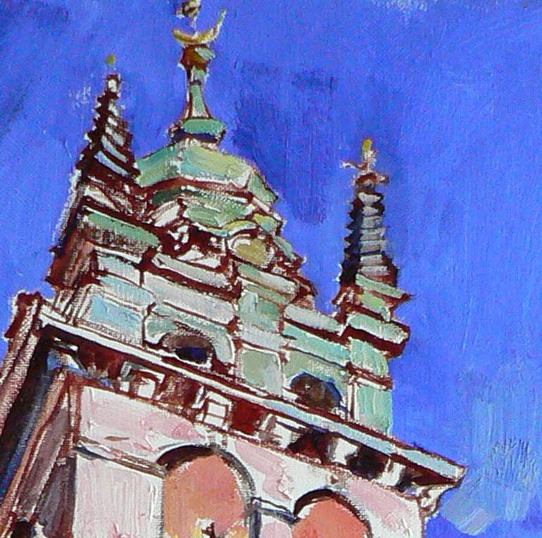 Original Abstract Architecture Painting by Andrii Kutsachenko