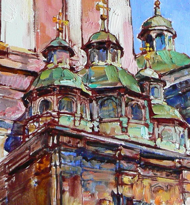 Original Abstract Architecture Painting by Andrii Kutsachenko