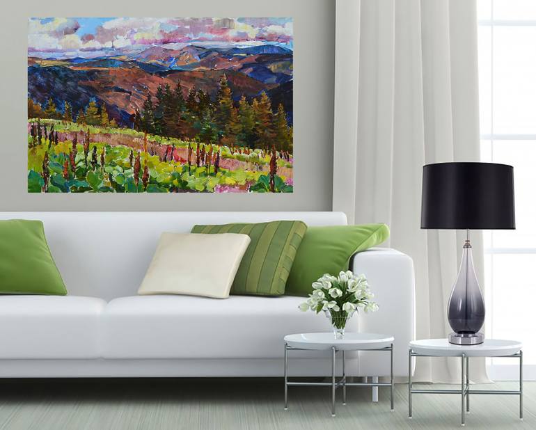 Original Abstract Landscape Painting by Andrii Kutsachenko