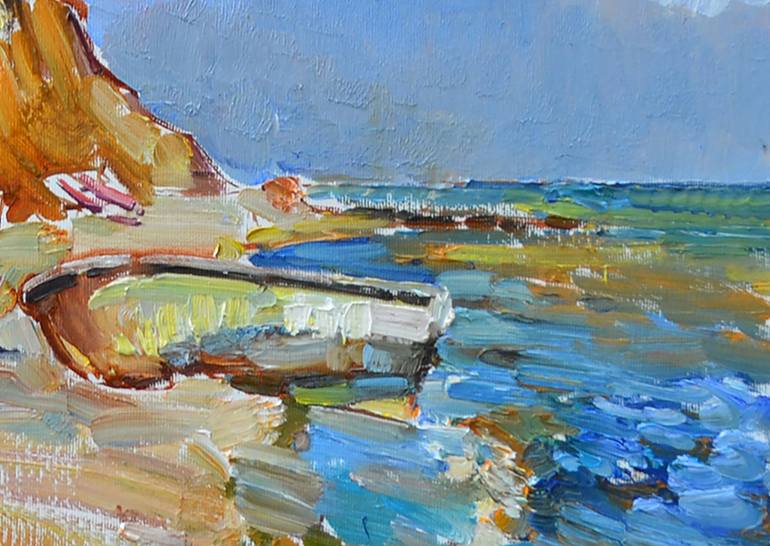 Original Abstract Seascape Painting by Andrii Kutsachenko