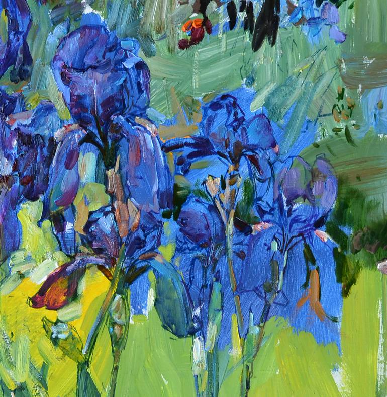 Original Contemporary Floral Painting by Andrii Kutsachenko