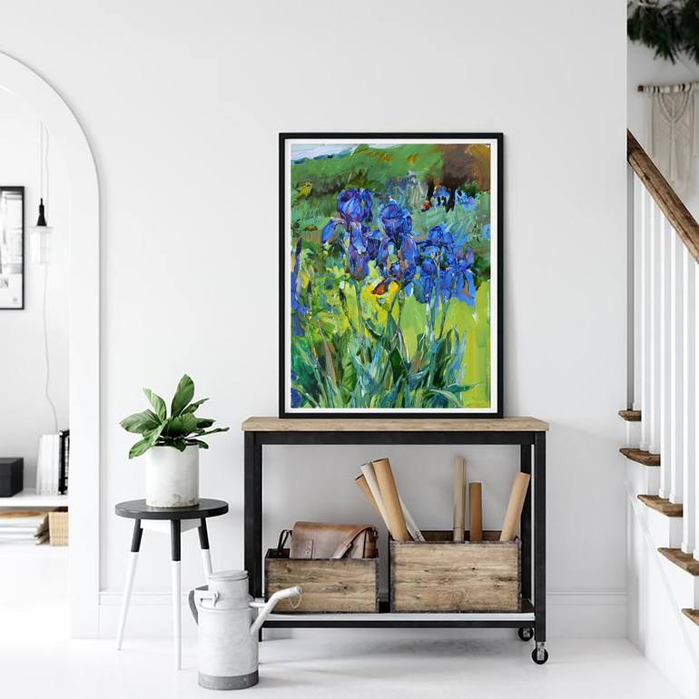 Original Contemporary Floral Painting by Andrii Kutsachenko