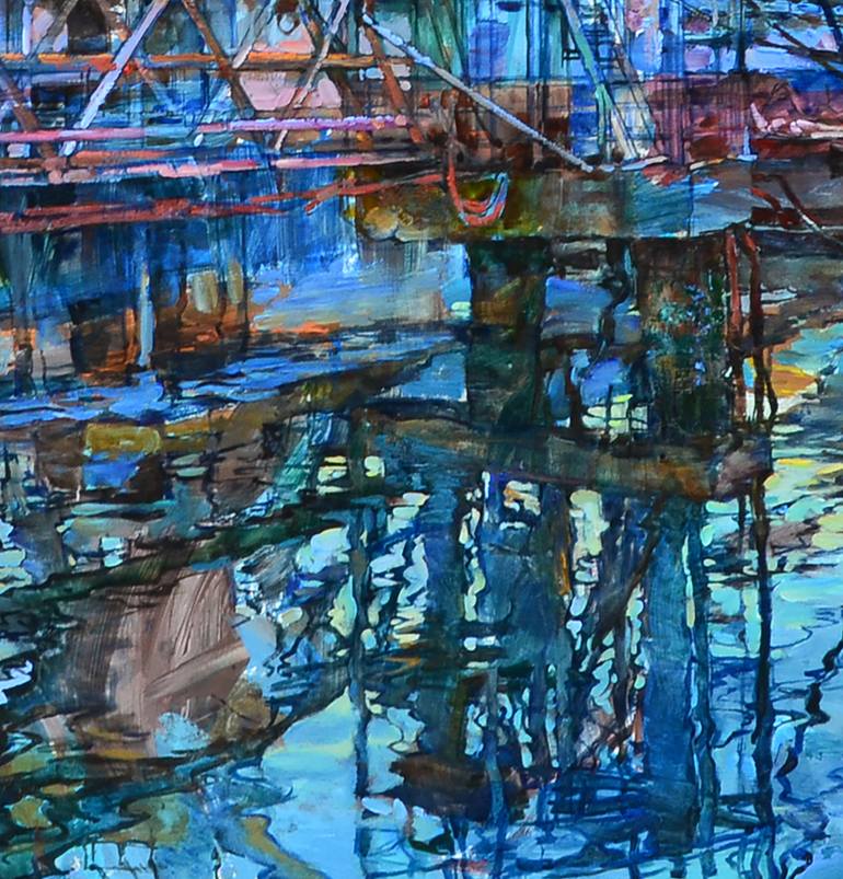 Original Abstract Seascape Painting by Andrii Kutsachenko