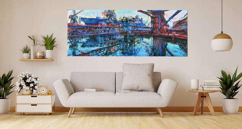 Original Abstract Seascape Painting by Andrii Kutsachenko