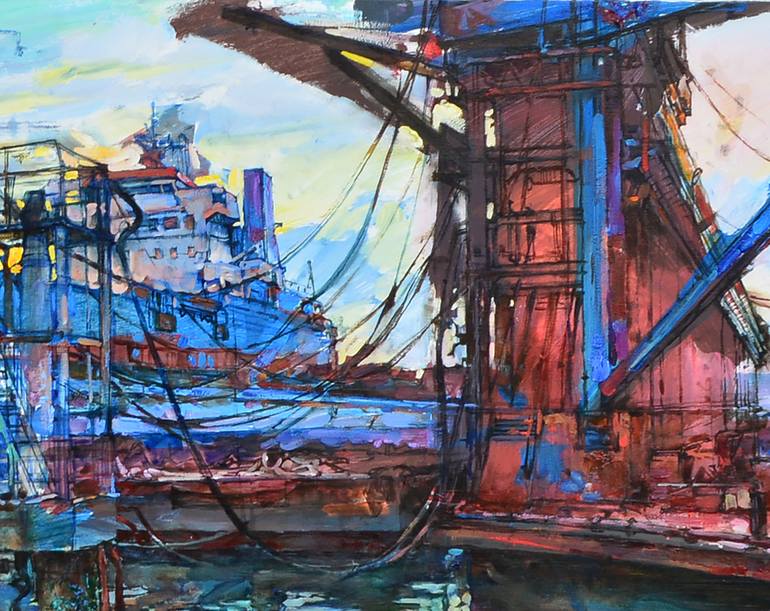 Original Abstract Seascape Painting by Andrii Kutsachenko