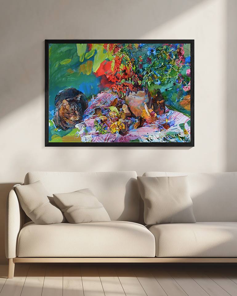Original Abstract Still Life Painting by Andrii Kutsachenko